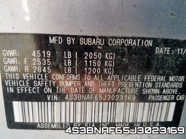 4S3BNAF65J3023169 фото 2