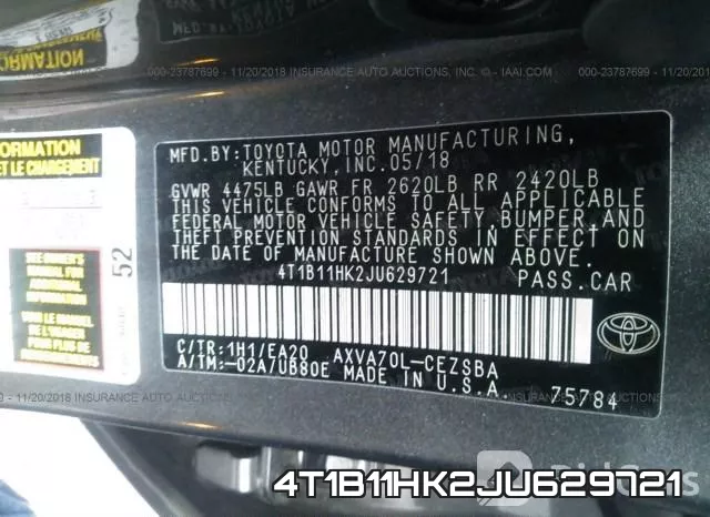 4T1B11HK2JU629721 фото 10