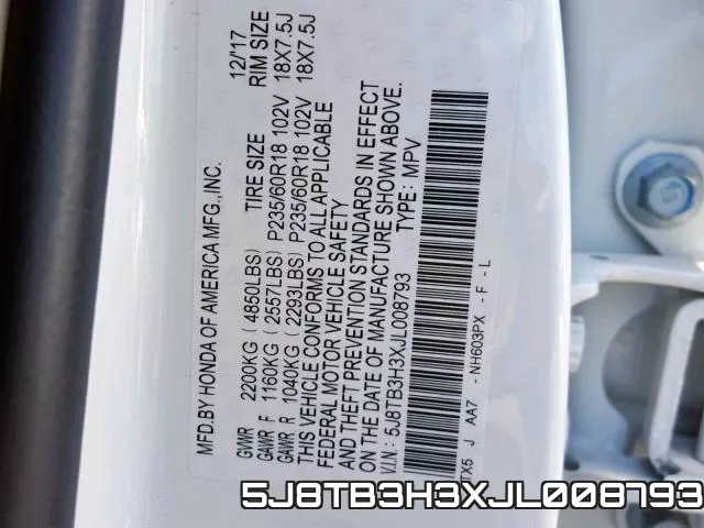 5J8TB3H3XJL008793 фото 2