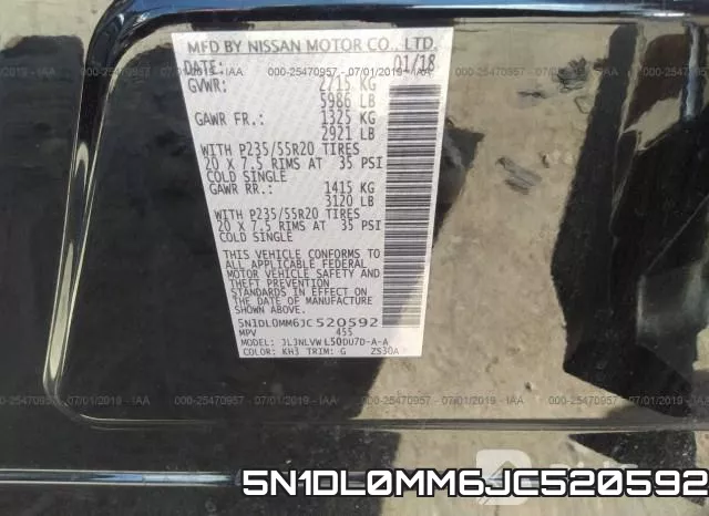 5N1DL0MM6JC520592 фото 10