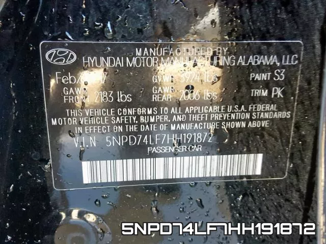 5NPD74LF7HH191872 фото 2