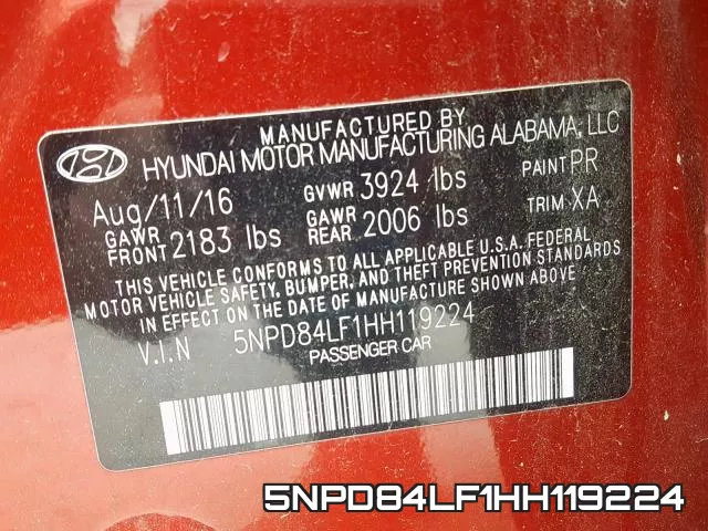 5NPD84LF1HH119224 фото 2