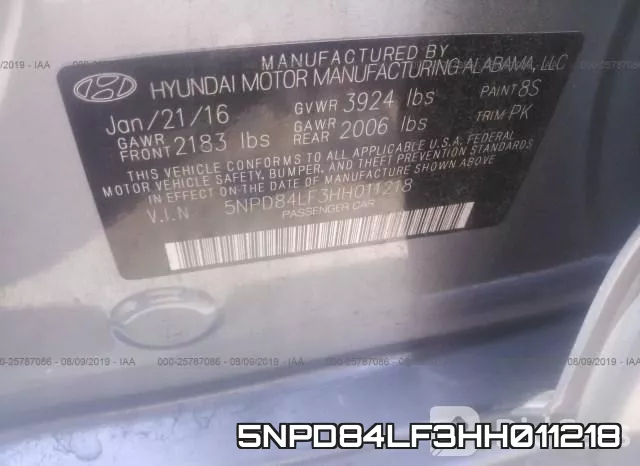 5NPD84LF3HH011218 фото 10