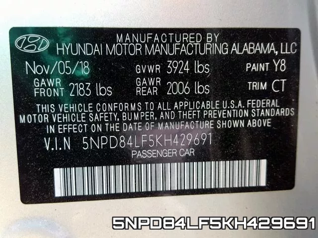5NPD84LF5KH429691 фото 2