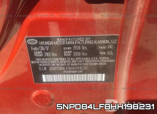 5NPD84LF8HH198231 фото 10