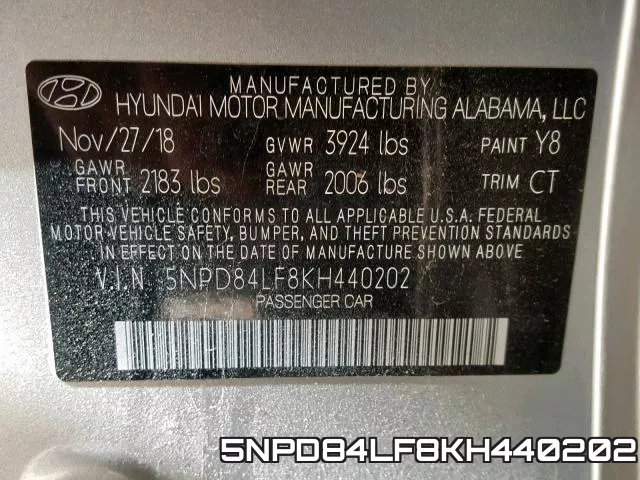 5NPD84LF8KH440202 фото 2