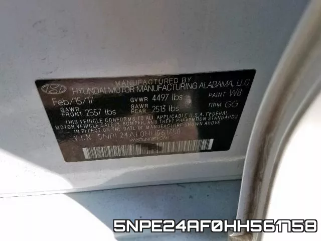 5NPE24AF0HH561758 фото 2