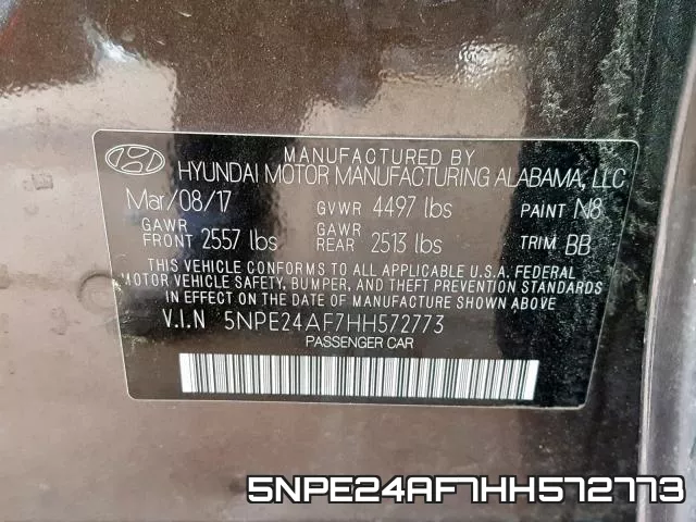 5NPE24AF7HH572773 фото 2