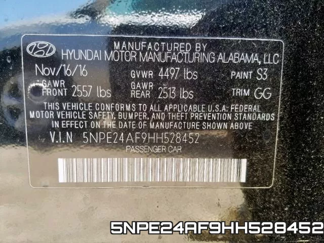 5NPE24AF9HH528452 фото 2