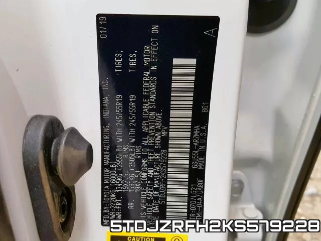 5TDJZRFH2KS579228 фото 2