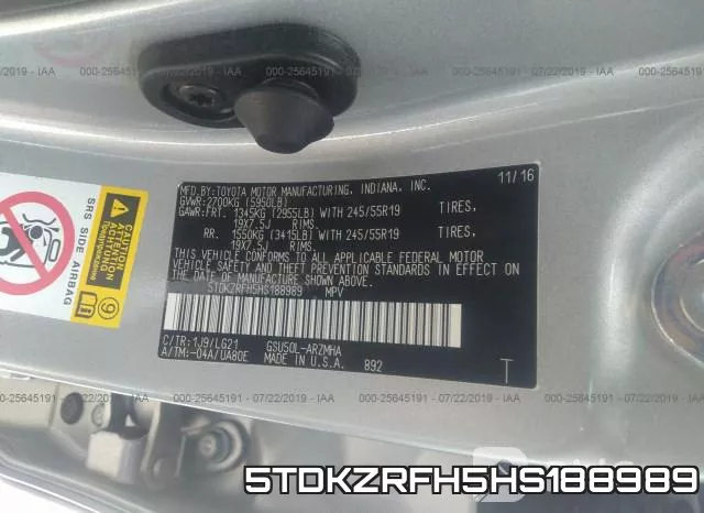5TDKZRFH5HS188989 фото 10