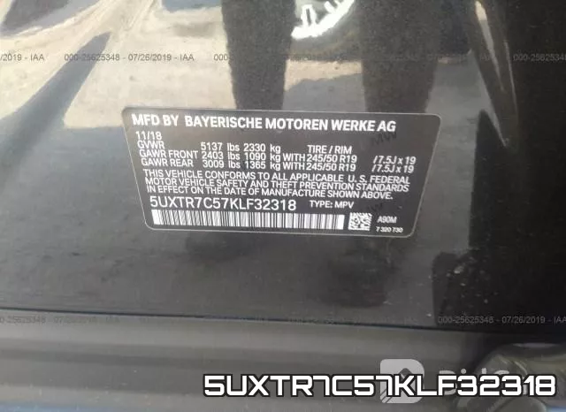 5UXTR7C57KLF32318 фото 10