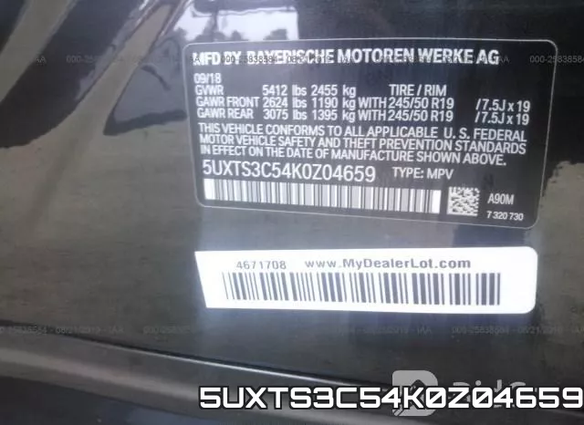 5UXTS3C54K0Z04659 фото 10