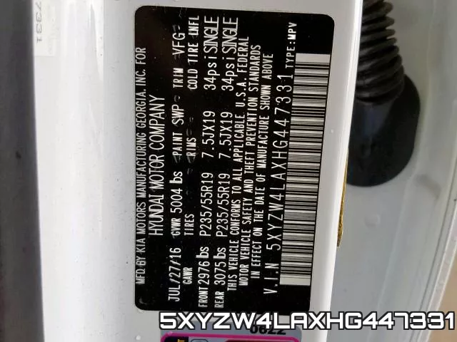 5XYZW4LAXHG447331 фото 2