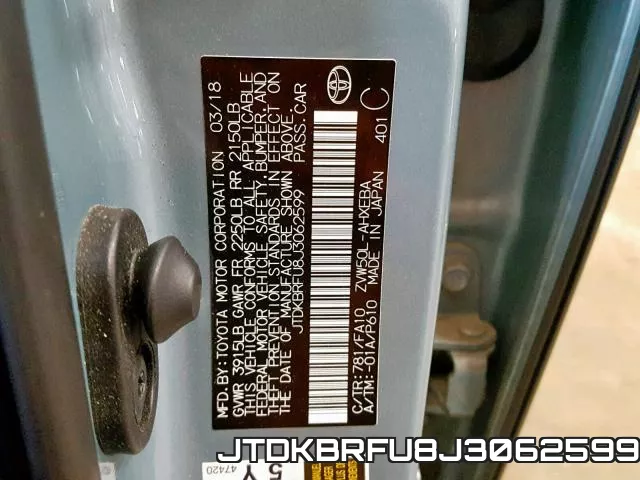 JTDKBRFU8J3062599 фото 2
