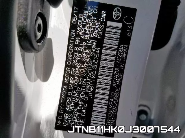 JTNB11HK0J3007544 фото 2