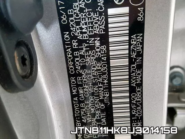 JTNB11HK8J3014158 фото 2