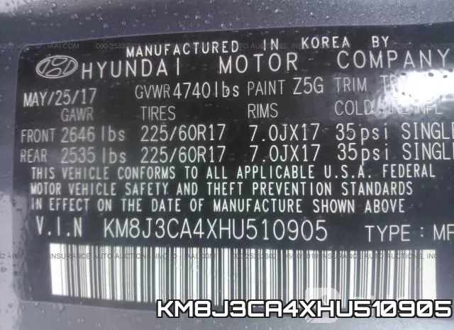 KM8J3CA4XHU510905 фото 10