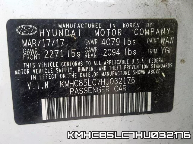 KMHC85LC7HU032176 фото 2