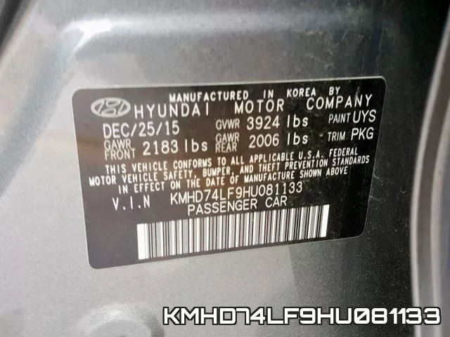 KMHD74LF9HU081133 фото 2