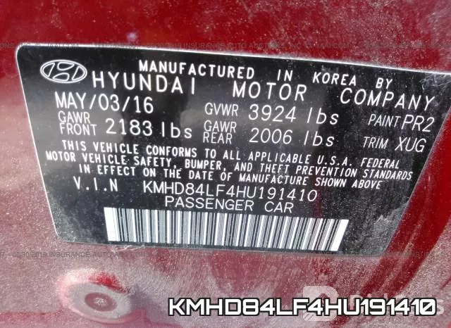 KMHD84LF4HU191410 фото 10