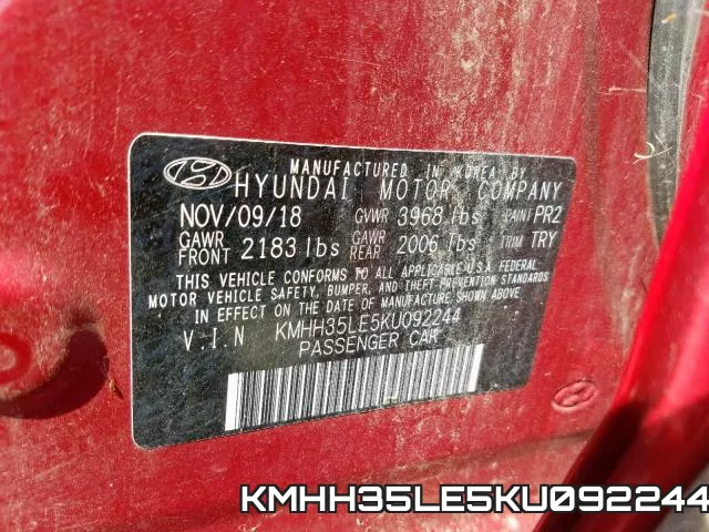 KMHH35LE5KU092244 фото 2