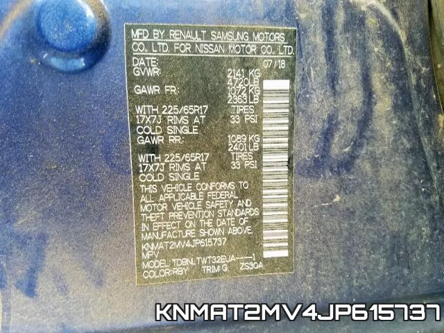 KNMAT2MV4JP615737 фото 2