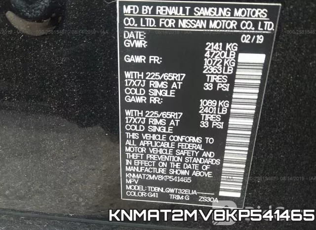 KNMAT2MV8KP541465 фото 10