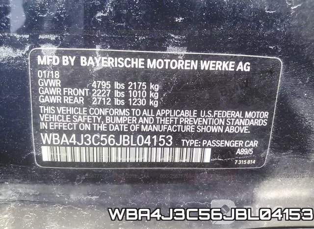 WBA4J3C56JBL04153 фото 10