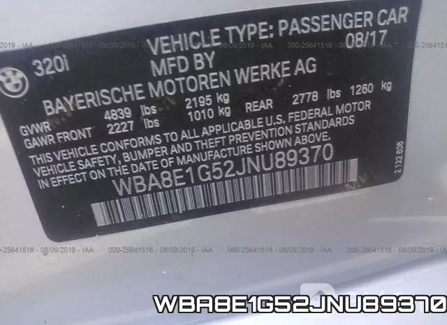 WBA8E1G52JNU89370 фото 10