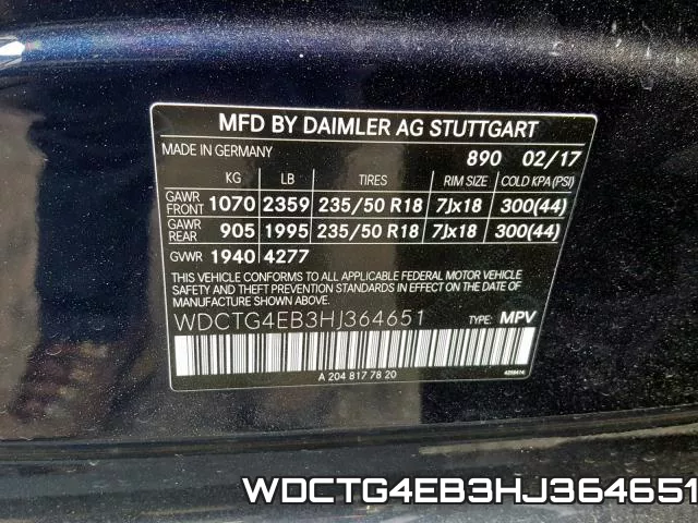 WDCTG4EB3HJ364651 фото 2