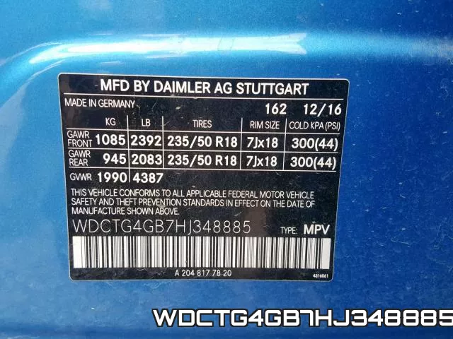 WDCTG4GB7HJ348885 фото 2