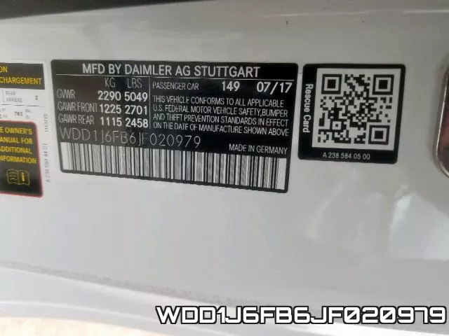 WDD1J6FB6JF020979 фото 2