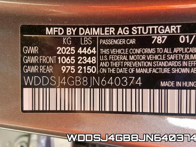 WDDSJ4GB8JN640374 фото 2