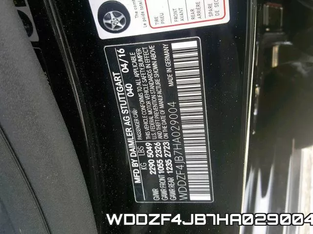 WDDZF4JB7HA029004 фото 2