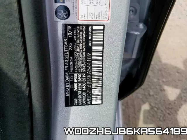 WDDZH6JB6KA564189 фото 2