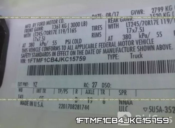 1FTMF1CB4JKC15759 фото 9