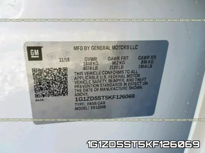 1G1ZD5ST5KF126069 фото 2