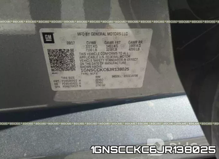 1GNSCCKC6JR138025 фото 10