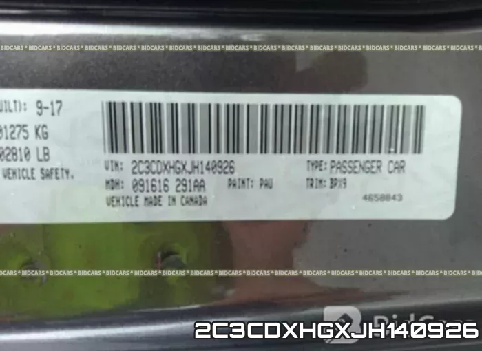 2C3CDXHGXJH140926 фото 10