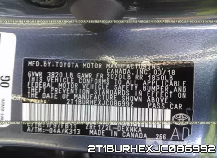 2T1BURHEXJC086992 фото 10