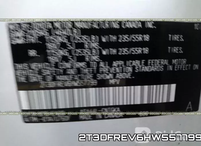 2T3DFREV6HW557799 фото 10