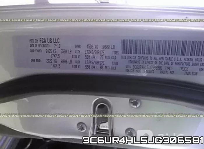 3C6UR4HL5JG306581 фото 10