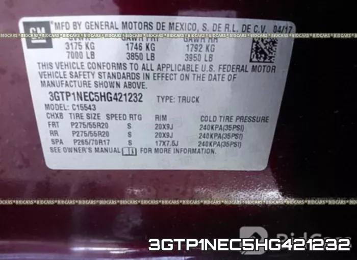 3GTP1NEC5HG421232 фото 9