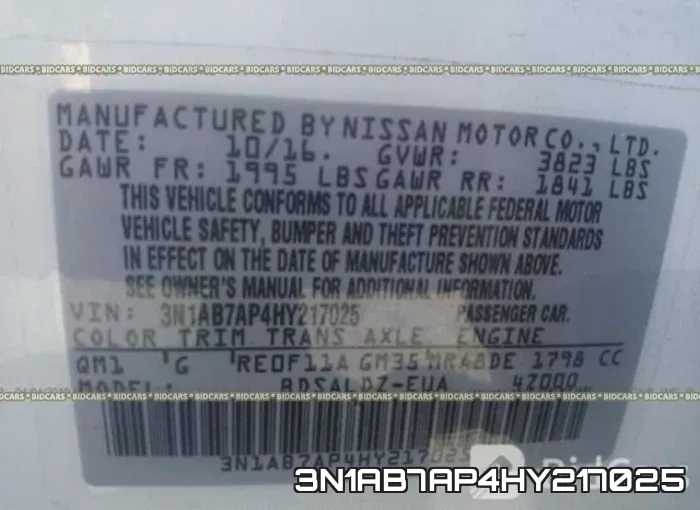 3N1AB7AP4HY217025 фото 9