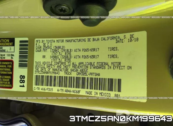 3TMCZ5AN0KM199643 фото 10