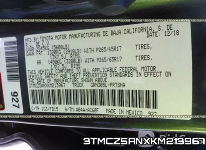 3TMCZ5ANXKM213967 фото 10