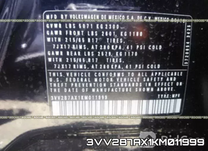 3VV2B7AX1KM011999 фото 10