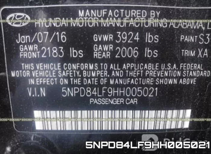 5NPD84LF9HH005021 фото 10