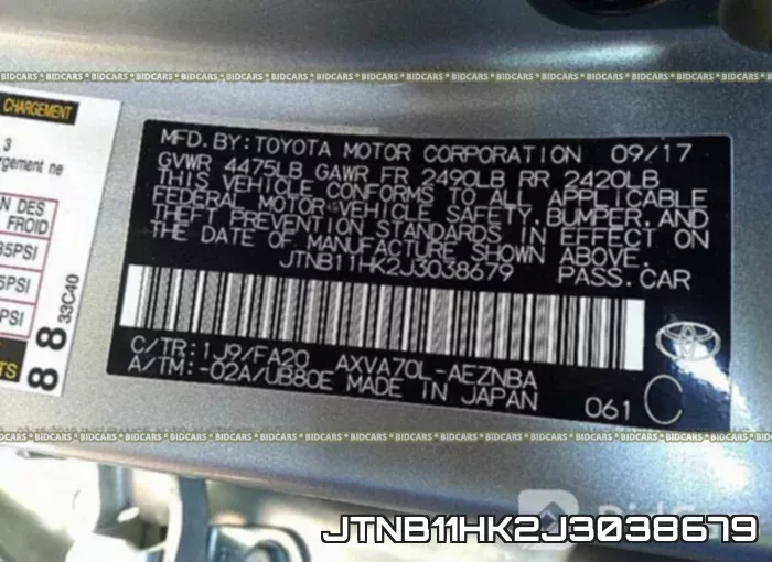 JTNB11HK2J3038679 фото 9